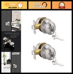 2 Pack Keyed Alike Brushed Nickel Door Knobs Set, Entry Lockset For Home Securit. Fixed Price $41.99.