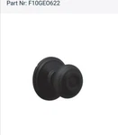 Schlage F10-GEO-622 Single Pack Georgian Door Knob Matte Black. Fixed Price $19.99.