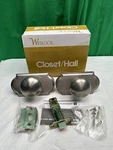 Weslock 01700SL20 Elegance Premiere Passage Impresa Door Knob - Satin Nickel. Fixed Price $17.59.