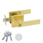 Dsjjbll Golden Polished Brass Door Lever W/ Lock & Key - New Home Style. Fixed Price $38.38.