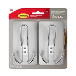 X-large Satin Nickel Triple Hook, 2 Hooks, 6 Strips, Damage-hanging With Adhe.... Fixed Price $33.83.