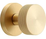Knurled Brass Privacy Door Knob Solid Industrial Style Handle With Brush. Fixed Price $19.50.