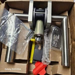 Emtek C5210STUUS15 Stuttgart Privacy Door Lever Set W/square Rose Read. Fixed Price $89.00.