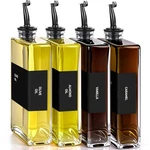 Spaceneat Olive Oil Dispenser 4-PACK Glass Bottles 11.8OZ W/ Labels For Cooking. Fixed Price $67.05.