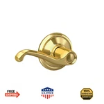Schlage F10 605 Flair Door Lever Hall Closet Passage Lock Bright Brass. Fixed Price $52.81.