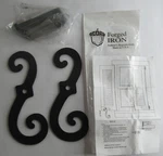 New Pair Acorn RK4BQ Black Forged Steel Large Shutter Dogs/ Holdback 8-1/4". Fixed Price $20.00.