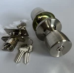 Nickel Finish Key Lock Tulip Style Entry Door Knob Exterior /interior. Fixed Price $12.99.
