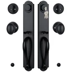 Hisafe Double Handle Set For Front Door, Matte Black Keyed&dummy Exterior. Fixed Price $206.71.