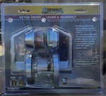 Brinks Comm Hd Keyed Entry Lever & Deadbolt Door Handle BC40032 Satin Chrome New. Fixed Price $47.99.