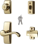 Ideal Security Lever With Deadbolt Lock For Storm And Screen Doors, Bright. Fixed Price $65.90.