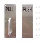 Aimyoo Stainess Steel Door Handle, Pull Push Plate Commercial Silver. Fixed Price $20.08.