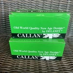 Set Of 2 Callan Saxon Passage Door Knobs US19 Black By Delaney. Fixed Price $29.00.