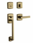 Baldwin Left Handed Soho Sectional Full Dummy Handleset, Satin Brass & Black. Fixed Price $158.75.