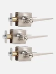Bamberg 1080CT Door Lock Lever Handle For 3 Pcs Satin Nickel Contemporary. Fixed Price $37.55.