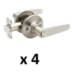 *lot Of 4* Copper Creek Daley Satin Stainless Privacy Bed/bath Door Handle. Fixed Price $36.99.