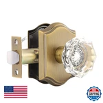 Gobrico Octagonal Diamond Crystal Doorknob In Antique Brass For Hall/closet,pass. Fixed Price $60.73.