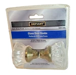 Defiant Glass Door Knobs Satin Brass Finish 2-1/4" New Package 509 006 Read *. Fixed Price $13.30.