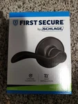 First Secure By Schlage Presley Non-locking Passage Door Lever Bronze New. Fixed Price $12.99.