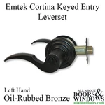 Emtek Cortina Keyed Entry Leverset Regular Rosette Left Hand Oil Rubbed Bronze. Fixed Price $437.36.