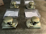 4 Schlage F170 605 Cam Plymouth Non-turning Dummy Door Knobs Bright Brass. Fixed Price $31.99.