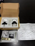 Balin Designs Matte Black Round Glass Door Knobs With Crystal Privacy. Fixed Price $20.00.
