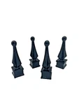 Glossy Black Cast Iron Fence Spear Topper Finials 1" X 1/4" Home Decor. Fixed Price $12.00.