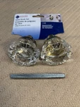 Glass Knob Set, Hickory Hardware 1140, Polished Brass. Fixed Price $8.37.