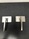 Emtek 5052HLOUS15LH Helios Satin Nickel Left Dummy Lever With Rectangular Rose. Fixed Price $111.99.