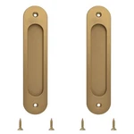 Morobor Oval Recessed Sliding Door Pulls, 2PCS Bronze Gold Flush Aluminu.... Fixed Price $25.32.
