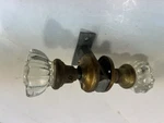 Antique National Brass Co. Fluted Glass Doorknob Set 12-POINT Crystal &. Fixed Price $23.40.