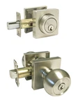 Entrance Keyed Entry Satin Nickel Round Knob Single Deadbolt Combo Door Lock. Fixed Price $33.49.
