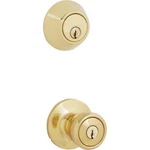 Steel Pro Polished Brass Deadbolt And Door Knob Combo 5762/D101PB Cp. Fixed Price $39.99.