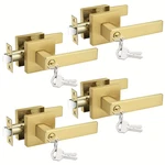 Probrico 4 Pack Gold Entry Door Handlessatin Brass Heavy Duty Interior Front. Fixed Price $126.75.