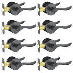 Razcc Privacy Door Levers, 8 Pack Black Handles Interior Key.... Fixed Price $134.74.