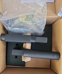 Emtek Knurled T-bar Left Handed Privacy Door Lever Set W Rectangle Rose Black. Fixed Price $59.00.