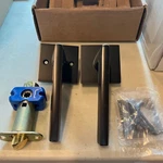 Emtek 5110HLOLHUS10B Square Rosette Passage Lever Oil Rubbed Bronze. Fixed Price $73.10.