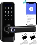Gekrone Smart Door Lock With Lever Handle, App Control, Biometric Digital Screen. Fixed Price $88.95.