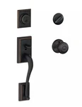 Schlage F60 V 716 Addison Front Entry Handleset W/georgian Knob Aged Bronze. Fixed Price $73.99.