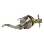 New Privacy Bedroom Bathroom Door Lock Lever Handle Wave Satin Stainless Steel. Fixed Price $10.13.