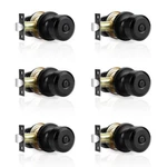 6 Packmatte Black Privacy Locks Keyless Interior Bed/bath Door Knobs Shape. Fixed Price $76.75.