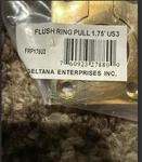 Deltana FRP175U3 Flush Ring Pull, 1.75" Polished Brass. Fixed Price $8.00.