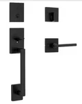 New Kwikset San Clemente Entry Handleset Halifax Lever Matte Black Deadbolt. Fixed Price $74.95.
