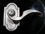 Emtek "napoli" Door Lever Passage #11 Rosette Silver Patina Right Hand 71011. Fixed Price $84.91.