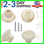 10 Pack 1.2" Ceramic Knobs Door Handle Cabinet Drawer Marble Finish Cupboard .... Fixed Price $21.84.