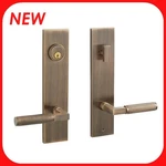 Signature Hardware Straight Knurled Entry Door Lever R20. Fixed Price $100.00.