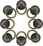 Murtenze 12 Pieces Antique Bronze Drawer Ring Pulls, Vintage Decorative Handles,. Fixed Price $23.93.