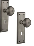 Nostalgic Warehouse New York Plate Keyhole Door Knob Passage Pewter. Fixed Price $69.99.