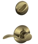 Schlage F59 609 Rh Accent Interior Right-handed Lever With Deadbolt. Fixed Price $50.00.