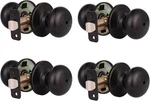 Knobwell 4 Privacy Locking Door Knob, Interior Pack,. Fixed Price $57.11.
