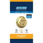 Schlage Bright Brass Zinc Single Cylinder Deadbolt. Fixed Price $41.59.